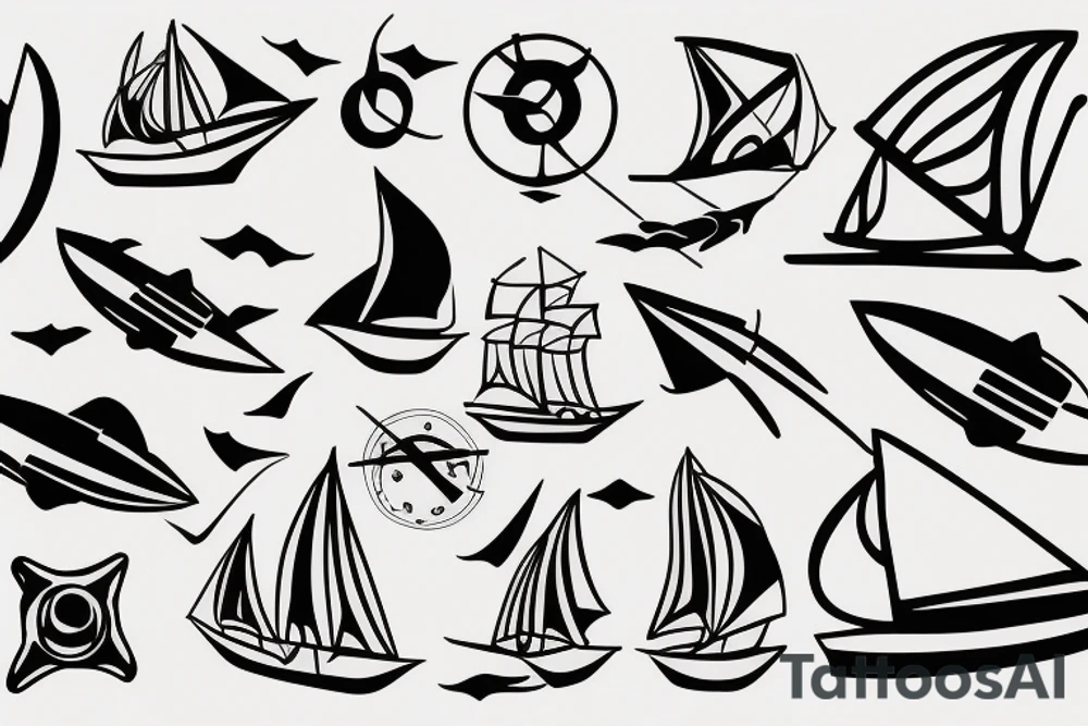 boat space tattoo idea