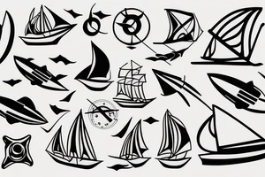 boat space tattoo idea