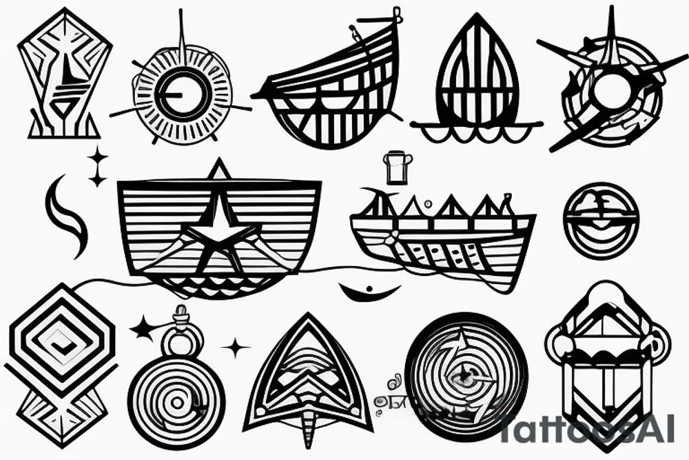boat space tattoo idea