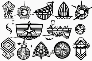 boat space tattoo idea