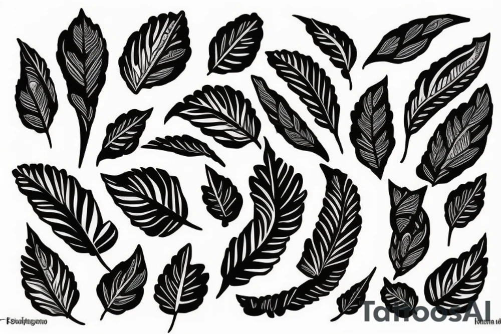 leaves space Maori tattoo idea