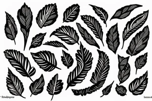 leaves space Maori tattoo idea