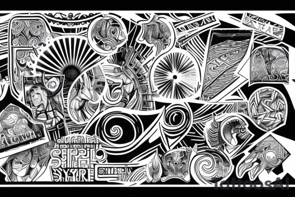 spiral Synthwave Stil, 2d digitale Vektorgrafik Maori tattoo idea spiral Synthwave Stil, 2d digitale Vektorgrafik Maori tattoo idea