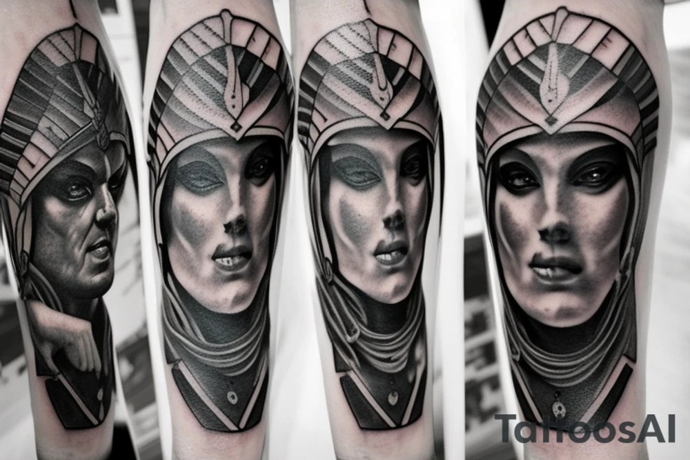 Spartan fighting tattoo idea