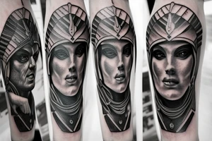 Spartan fighting tattoo idea