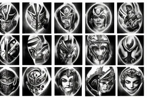 Spartan fighting tattoo idea