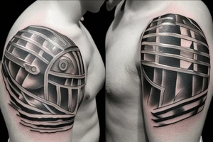 Spartan fighting tattoo idea