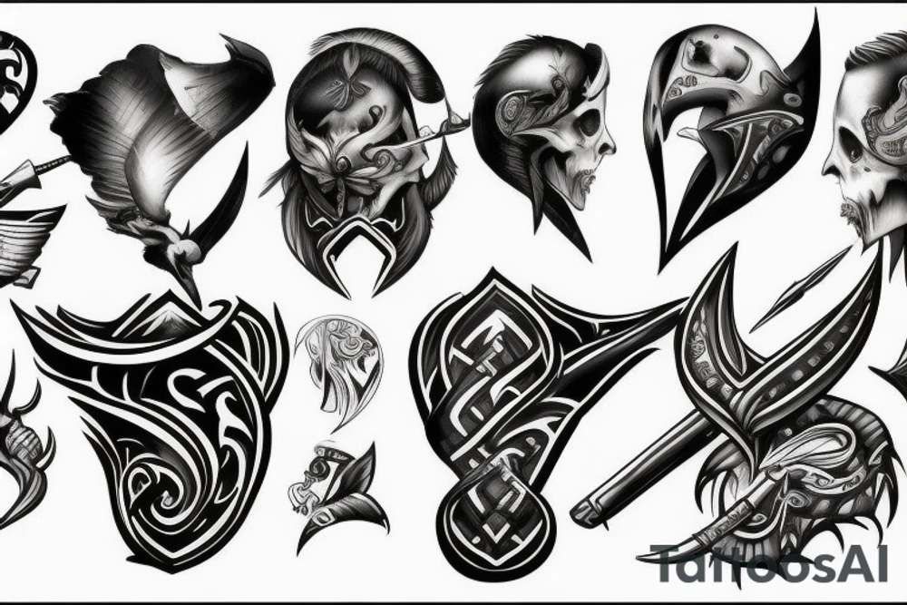 Warrior fighting tattoo idea