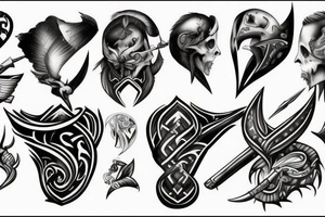 Warrior fighting tattoo idea