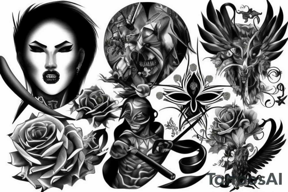 Warriors fighting tattoo idea