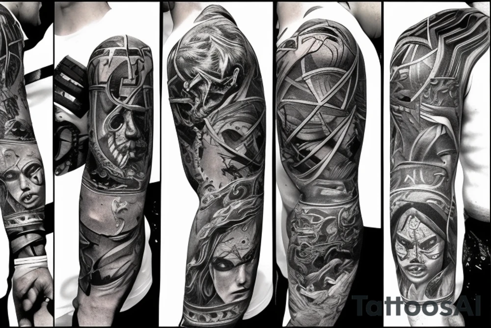 Warriors fighting tattoo idea