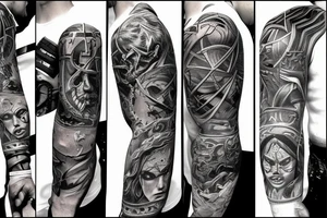 Warriors fighting tattoo idea