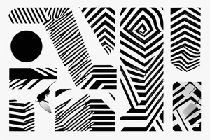 a lot of stripes electrodes minimalistic Synthwave Stil, 2d digitale Vektorgrafik finelinestyle illustration tattoo idea