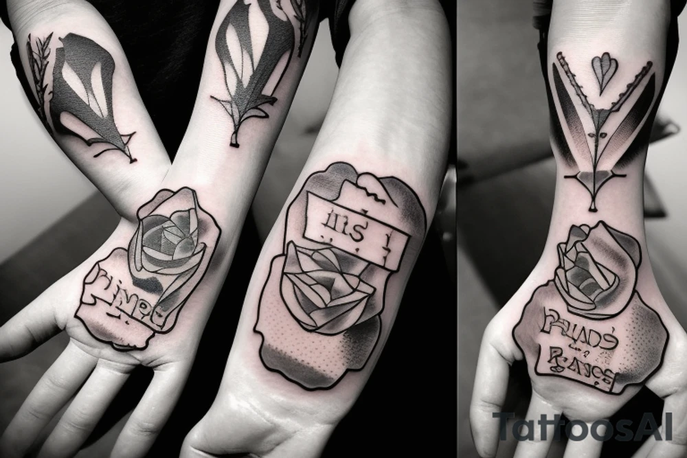 Praying hands with clouds and bible verse tattoo idea