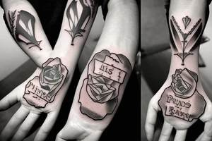 Praying hands with clouds and bible verse tattoo idea