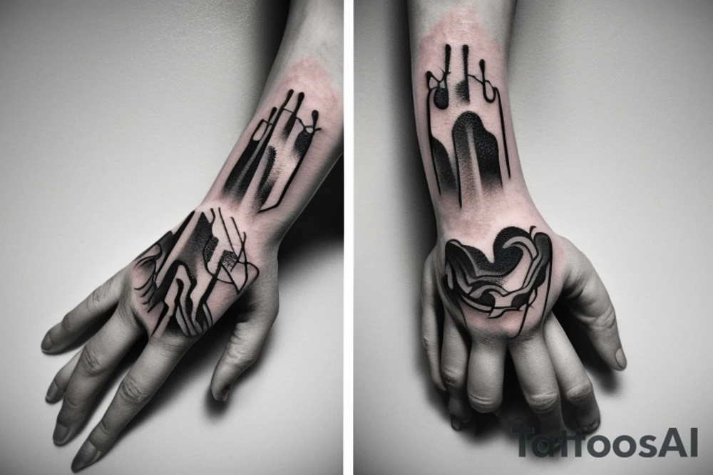 Praying hands with clouds and bible verse tattoo idea