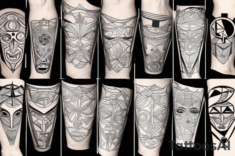 Picasso is a techno dj tattoo idea
