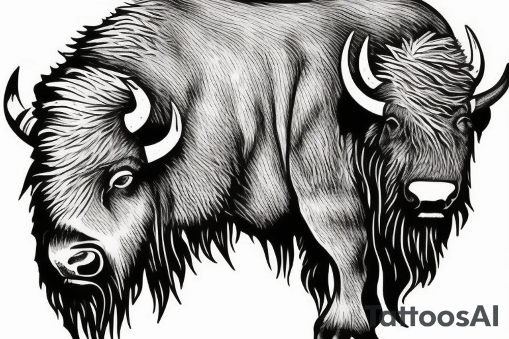 Bison tattoo idea