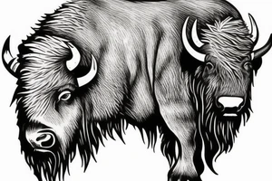 Bison tattoo idea