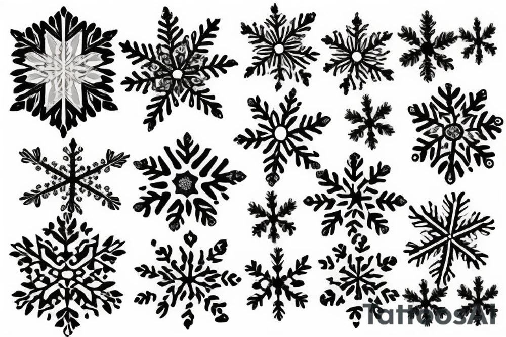 Snowflakes tattoo idea