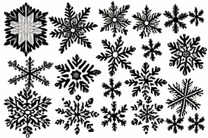 Snowflakes tattoo idea