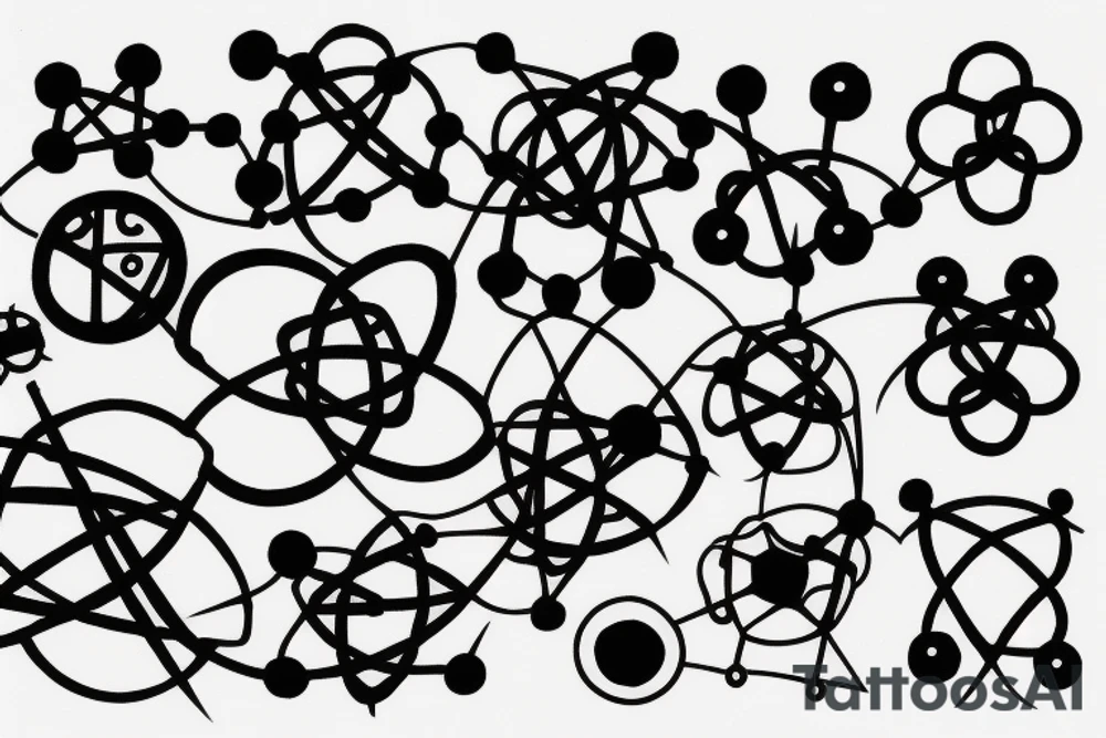 Atom molecule tattoo idea