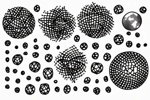 Atom molecule tattoo idea