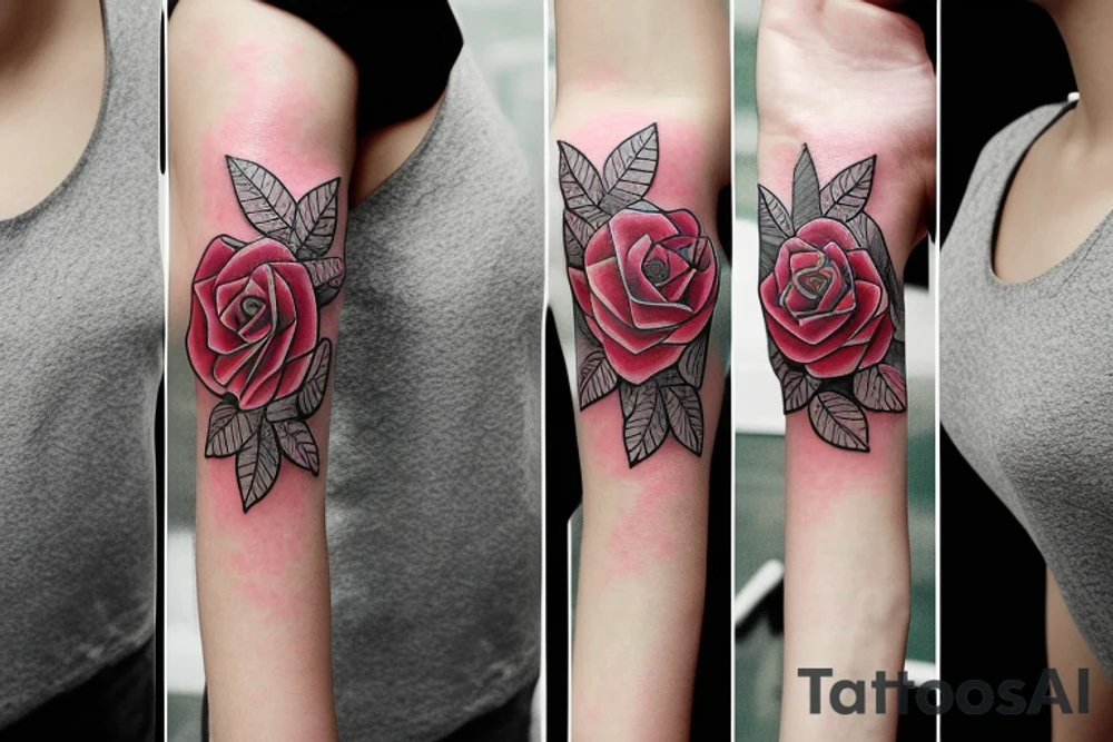 Rose sleeve Forearm. tattoo idea