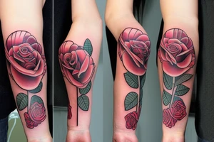 Rose sleeve Forearm. Loyalty tattoo idea