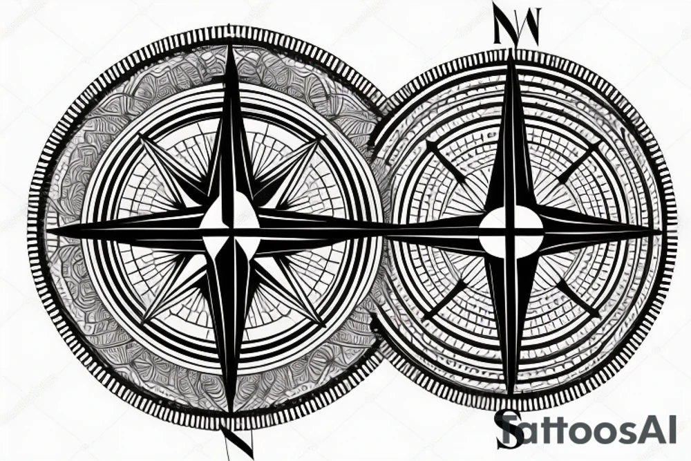Compass tattoo idea