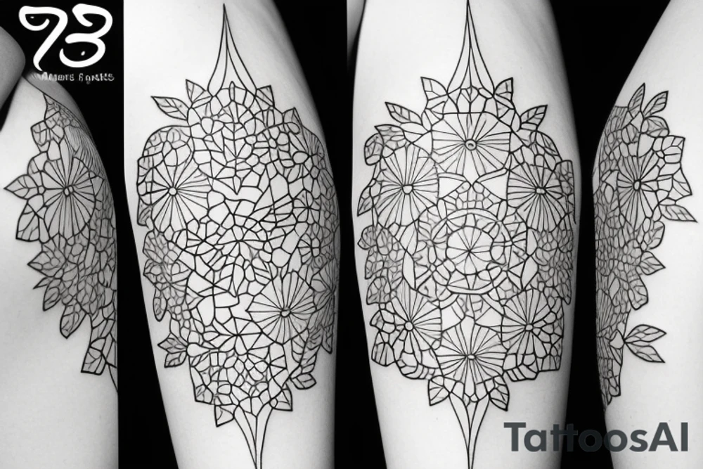 Fine line tattoo of December birth flower tattoo idea