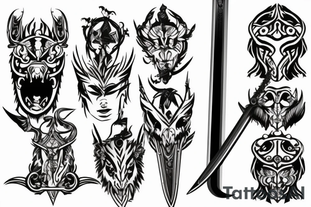 Sabre sword tattoo idea