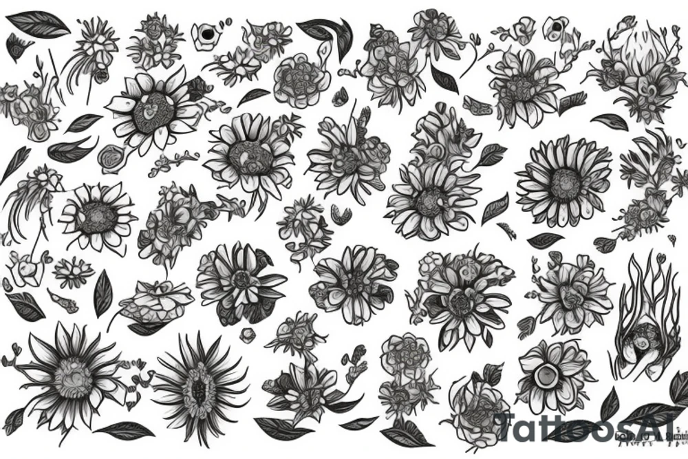 Pushing up daisies tattoo idea