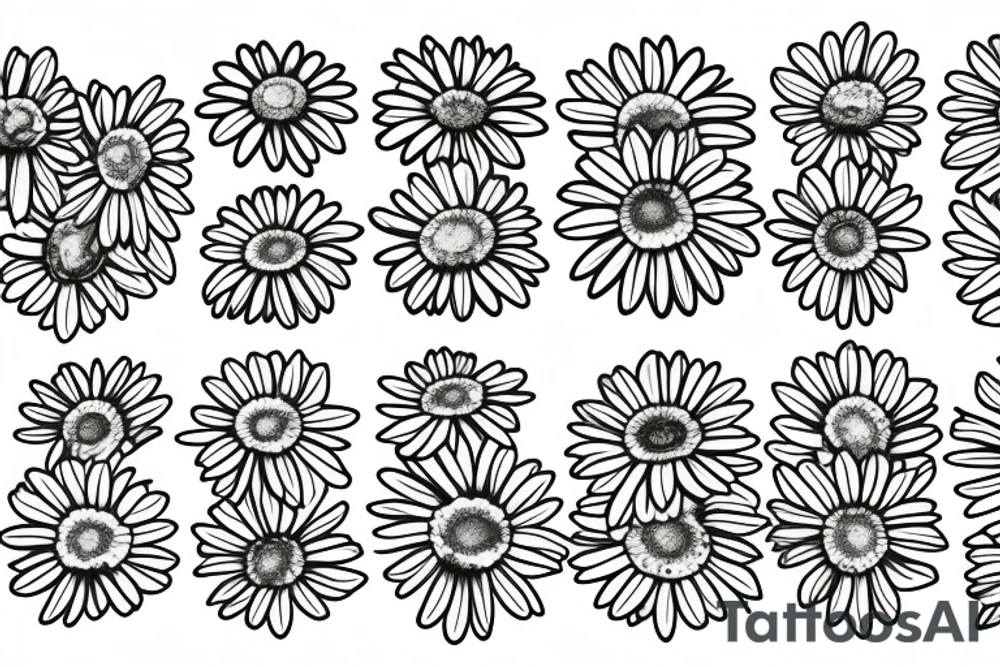 Coffin daisies tattoo idea