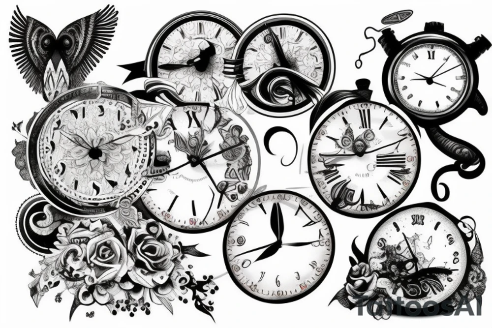 clock tattoo idea