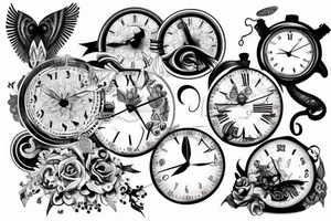 clock tattoo idea