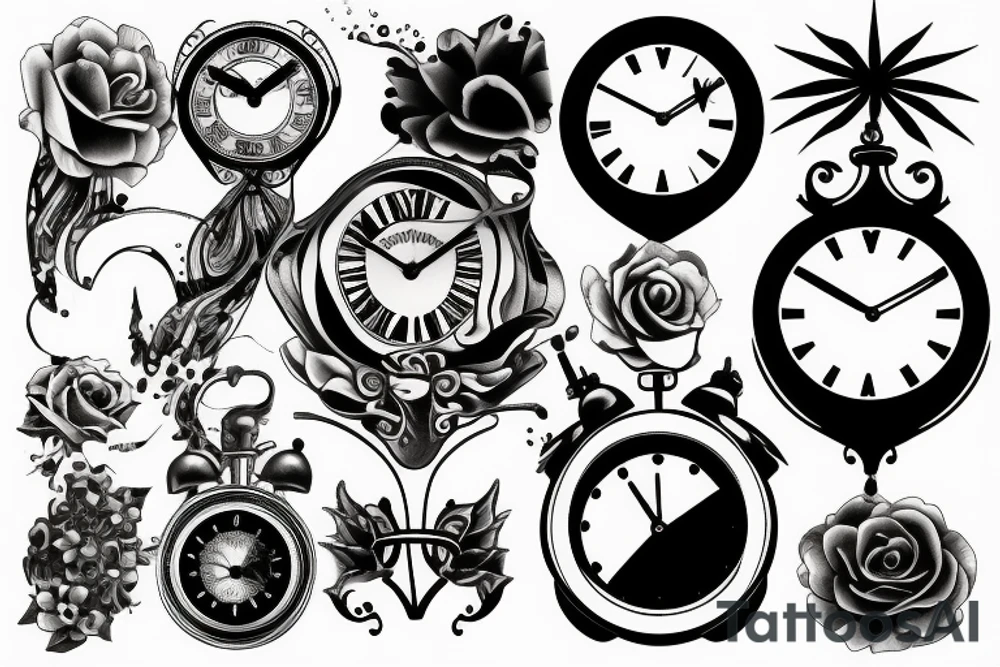 clock tattoo idea