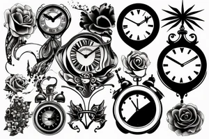 clock tattoo idea
