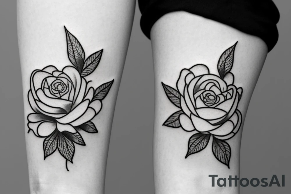 Fine line 
No shading 
Peonies and roses
Small tattoo idea
