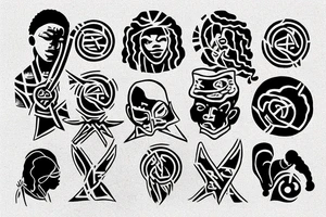 Black power themed tattoo tattoo idea