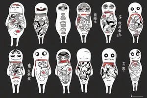 A teruterubozu in a room tattoo idea