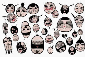 A teruterubozu in a room tattoo idea