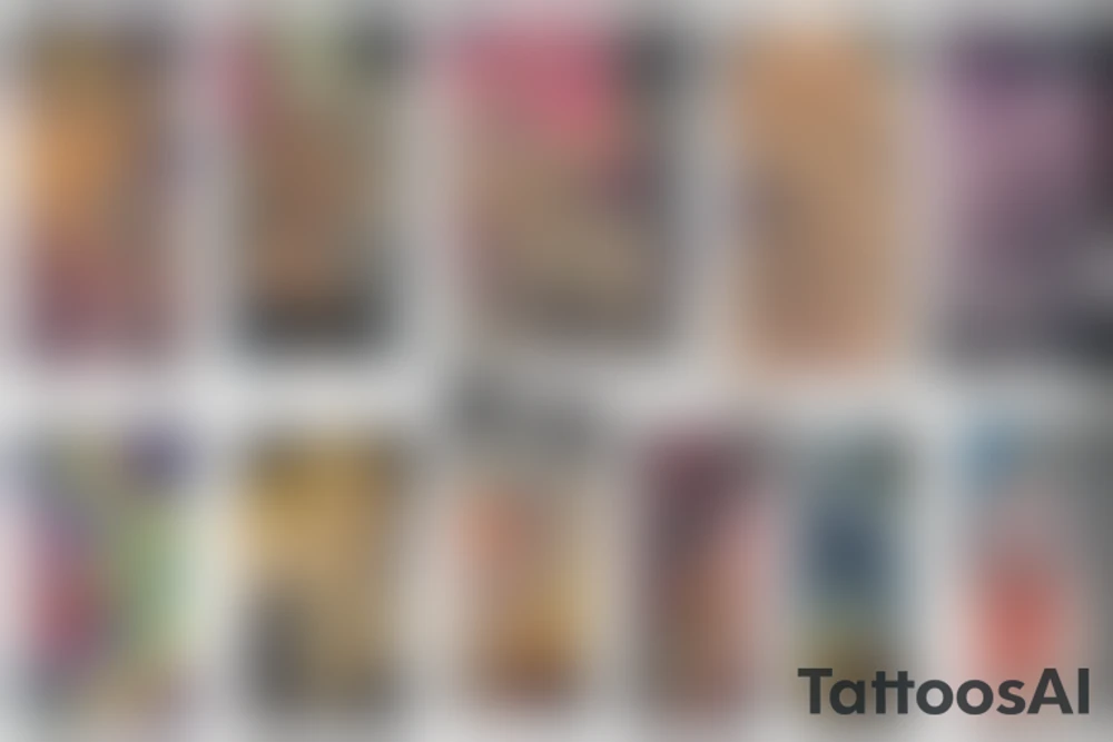 Colorful bright arm sleeve izumi norse tattoo idea