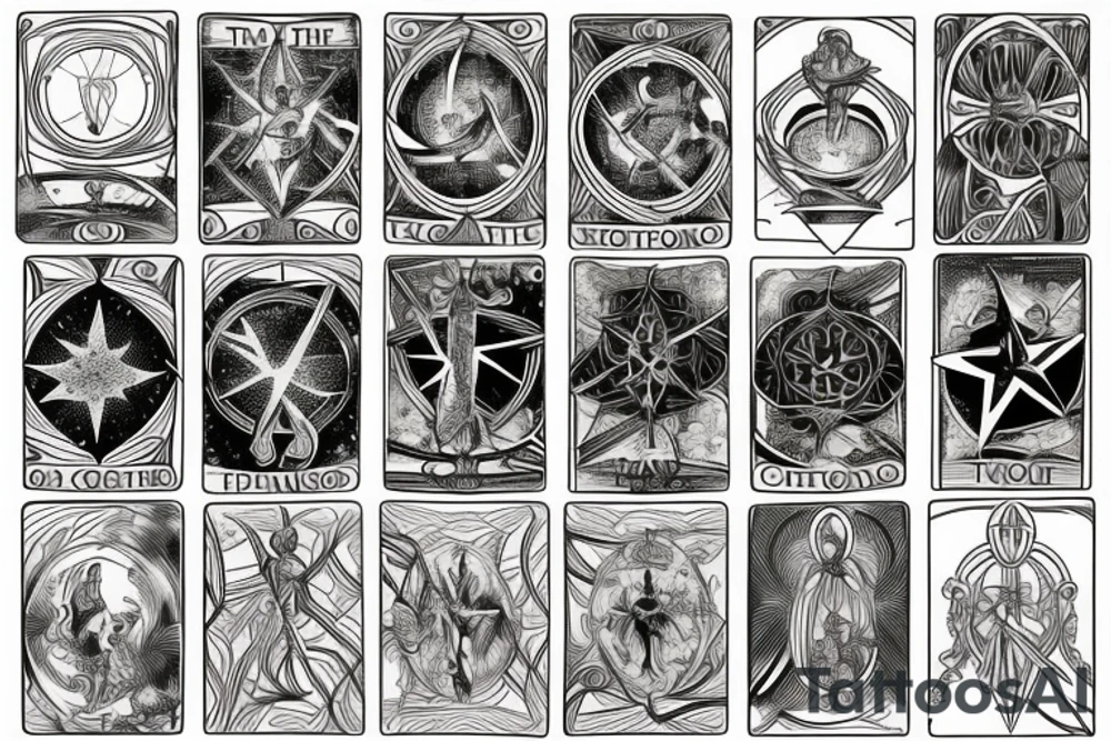 The star tarot card tattoo idea