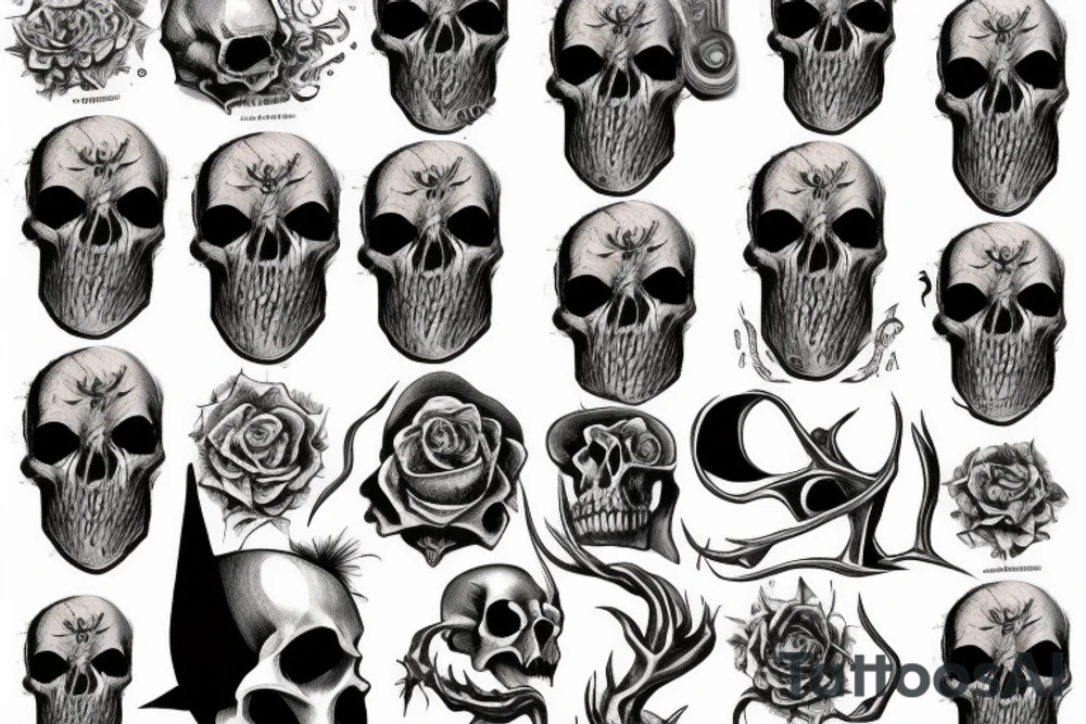 Wizard holding skull tattoo idea