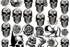 Wizard holding skull tattoo idea