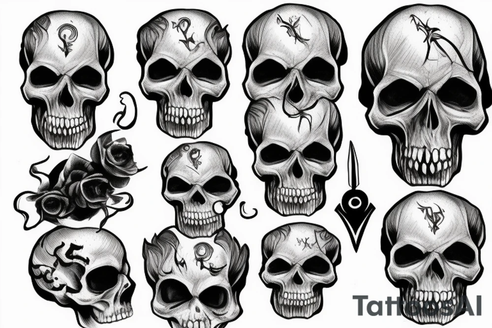 Wizard holding skull tattoo idea