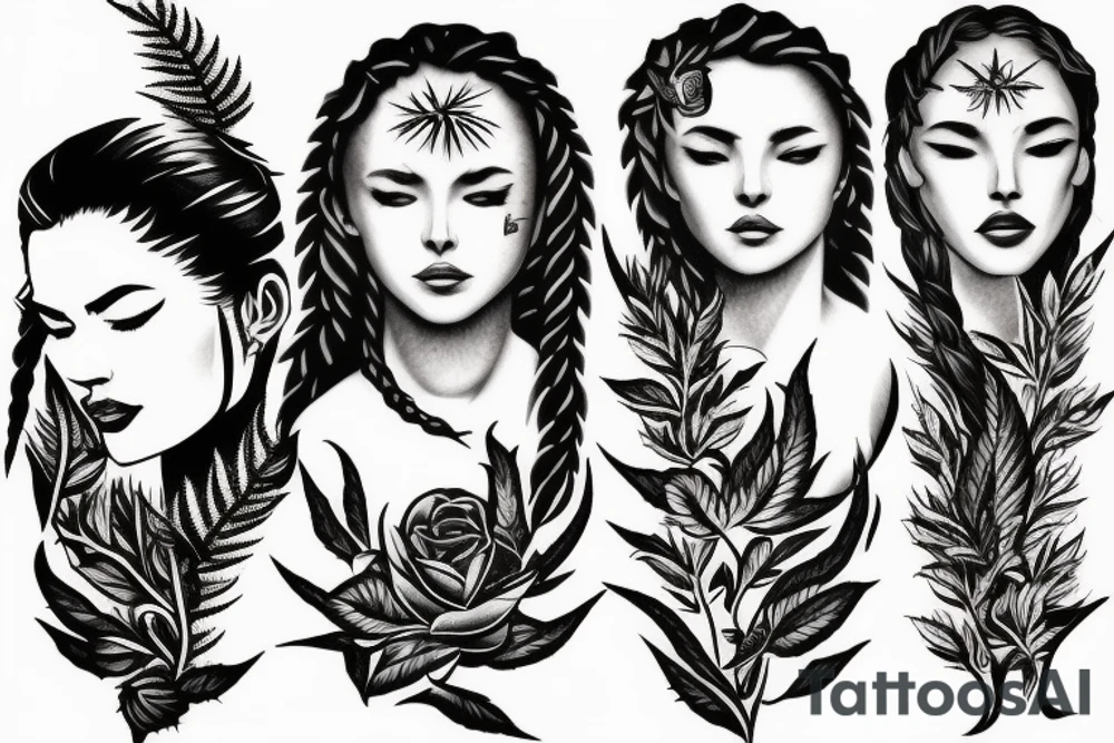 Thorns Hanya Dread Stoic Serene Inspiring Badass Mural tattoo idea