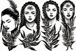 Thorns Hanya Dread Stoic Serene Inspiring Badass Mural tattoo idea