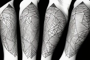A mountain lake with trees tattoo idea